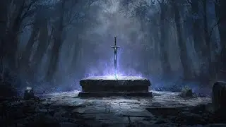 Rain Falling on Ancient Blade | Dark Fantasy Forest Ambience