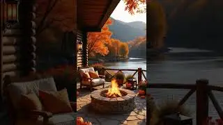 #natureasmr #relax #cabinbliss #asmr #scenery #burningfirepit #autumncolors #fallambience