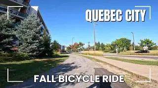 Relaxing afternoon bicycle ride, Quebec City, Fall