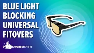 DefenderShield Universal Fitover Blue Light Blocking Glasses with 50% and 90% Anti Blue Light Lenses