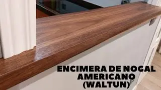 Encimera de nogal americano acabado natural #carpinteria #encinera #decoracion