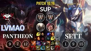 JDG LvMao Pantheon vs Sett Sup - KR Patch 10.16