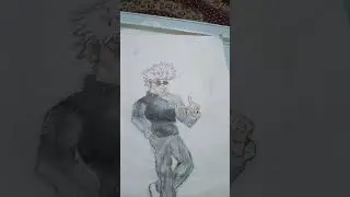 GOjO ☠️ ☠️  2 A4 drawing 👍 my namaste is KUNAL Gupta ☠️🔥