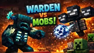 Warden vs All Minecraft Mobs 😱 | Who Will Win?