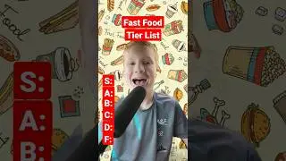 Ranking Fast Food Restaurants Tier List 🍔🍟🥤