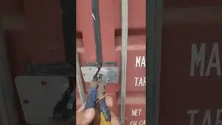 american lock on a shipping container for extra security
