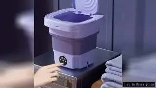 8L Foldable Washing Machine with Spin Dryer Apartments Travel Portable Socks Underwear Panties Baby
