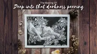Graphite Surreal Fantasy Art - The Making of: Deep into that Darkness Peering