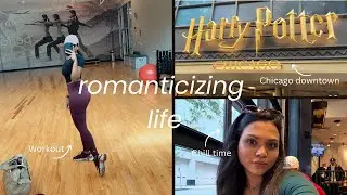 Romanticizing Life | workout, visiting Chicago downtown, Harry Potter Store