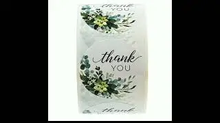 10427 Thank You Sticker 500Pcs Roll Round Seal Label Handmade Scrapbook for Doorgift Present