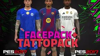 PES 2017 Update 2026 - (Facepack +Tattopack)