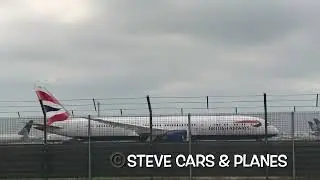 British Airways Boeing 787-9 G-ZBKE takeoff from London Heathrow to Mumbai