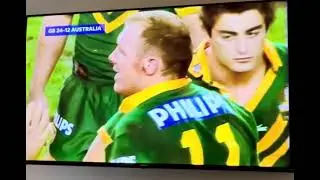 Sculthorpe v Fitzgibbon. Great Britain (GB) v Australia 2004 Tri-Nations Series