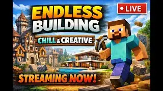 Minecraft PC LIVE 🔨 | Endless Building Session, Chill Vibes, Creative Mode 50 Mins Bedrock