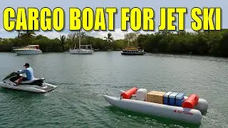 Tow More with Ease! Saturn Inflatable Cargo Barge for Jet Skis & Boats