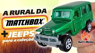 Uma Rural da Matchbox e mais Jeeps para a cole&ccedil;&atilde;o.