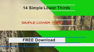 Simple Lower Thirds | Green Screen [Free Download All]