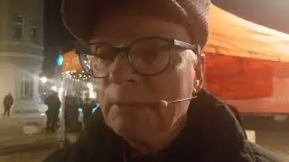 Uwe Steimle gestern zur Friedensdemo in Bergen auf R&uuml;gen. RADIO MARABU