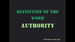 Definition of the word 