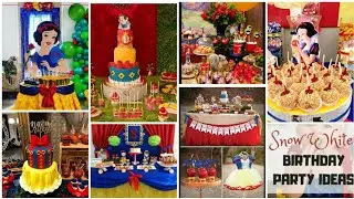 Snow white,Disney princess & red apple birthday theme ideas.snow white decoration for birthday party