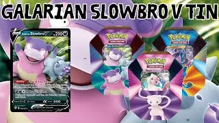 Pokemon - V Forces Tins: Galarian Slowbro V Tin