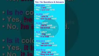 YES / NO &bull; Be Questions and Answers  | English Speaking Practice | Learn English