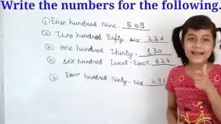 Write the numbers of the following number names for kids by kids zone