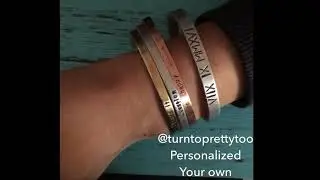 Personalized bracelets for girlfriend gift handmade on etsy, hand stamped bracelets