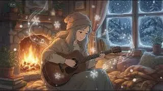 [🎸Guitar BGM]❄️Nostalgic Winter Whisper | Sleep, Reading by Fire, Soul Healing ☕