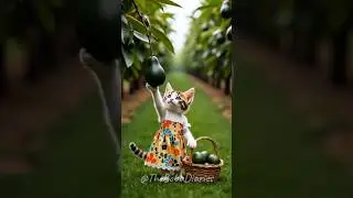 Tiny Cat&rsquo;s Orchard Adventure & Guacamole Toast Treat 🥑🍞💛