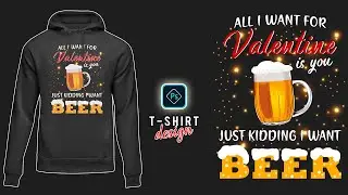 Valentines Day T Shirt Design For Redbubble In Photoshop CC Tutorial