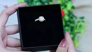 Featuring our Cushion cut Moissanite wedding ring set | ShyGems