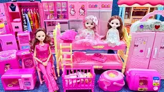 14 Minutes Satisfying with Unboxing Barbie Princess Cozy Bedroom & Dress Up Toys Review | ASMR