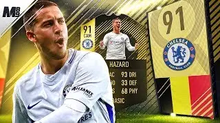 FIFA 18 IF HAZARD REVIEW | 91 IF HAZARD PLAYER REVIEW | FIFA 18 ULTIMATE TEAM