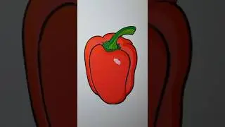 Cute Bell Pepper! 🌶️❤️ ASMR Adorable Food Coloring