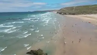 PERRANPORTH BEACH, CORNWALL - JULY 2022 - DRONE WITH A VIEW - {4K} - DRONE FOOTAGE - 2ND EDIT