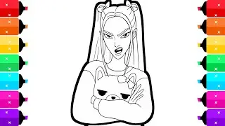Color with me Mira (Huntrix) K-Pop Demon Hunters Coloring Pages