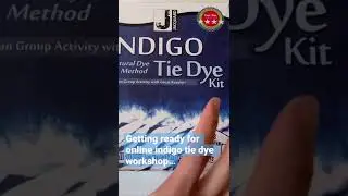 Indigo tie dye shibori workshop #shorts