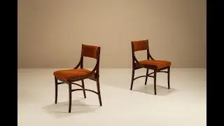 Set of Two Dining Room Chairs by Ico Parisi Model 110, Italy 1960s