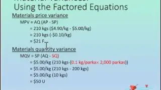 Material Variances Example