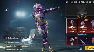 Neon Lady Set  Exclusive Emotes In Pubg mobile