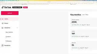 TikTok Creator Center Beta Analytics on Desktop is working!