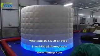 Curved Inflatable Photo Booth Wall /LED Inflatable Photo Background Air Wall for Party