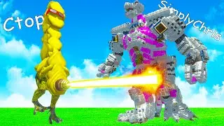 We Created BananaZilla to Fight Mechagodzilla in Animal Revolt Battle Simulator Multiplayer!