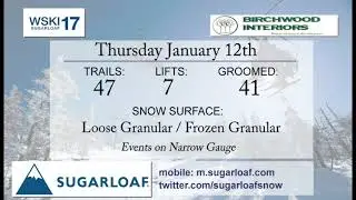 Latest Local Forecast and Trail Conditions Jan 13th_2022 AM