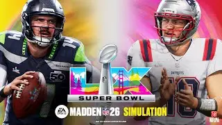 Madden 26 | Official Super Bowl LIX Simulation | Patriots vs Seahawks (2026)