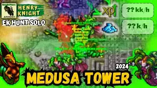 Tibia - Knight Level 229 Hunt Solo MEDUSA TOWER | Ek Hunt Solo #191