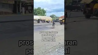 proses penebaran perekat aspal pengaspalan hotmix jalan program KDM #kdm #kangdedymulyadi