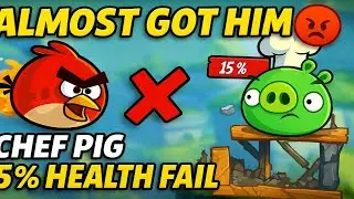 Almost Got Him! 😤 Chef Pig 15% Health Fail | Angry Birds 2 Daily Challenge