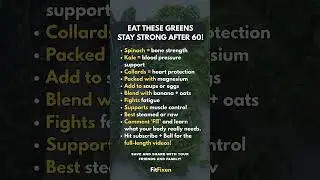 3 Leafy Greens That Keep You STRONG After 60! 💪 #Shorts #FitFixen